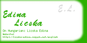 edina licska business card